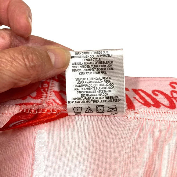 Coca-Cola 3 Piece Pajama Set, Size 3X, Pink Tank Top Shorts Socks, New w Defects - Picture 11 of 16